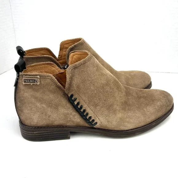 Pikolinos Suede Leather Ankle Boots Bootie ORDINO Sz 39 8.5 9 brown boho bootie - Picture 2 of 9
